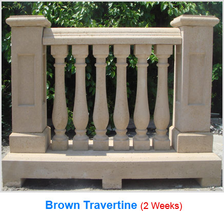 Brown Precast Stone Railing